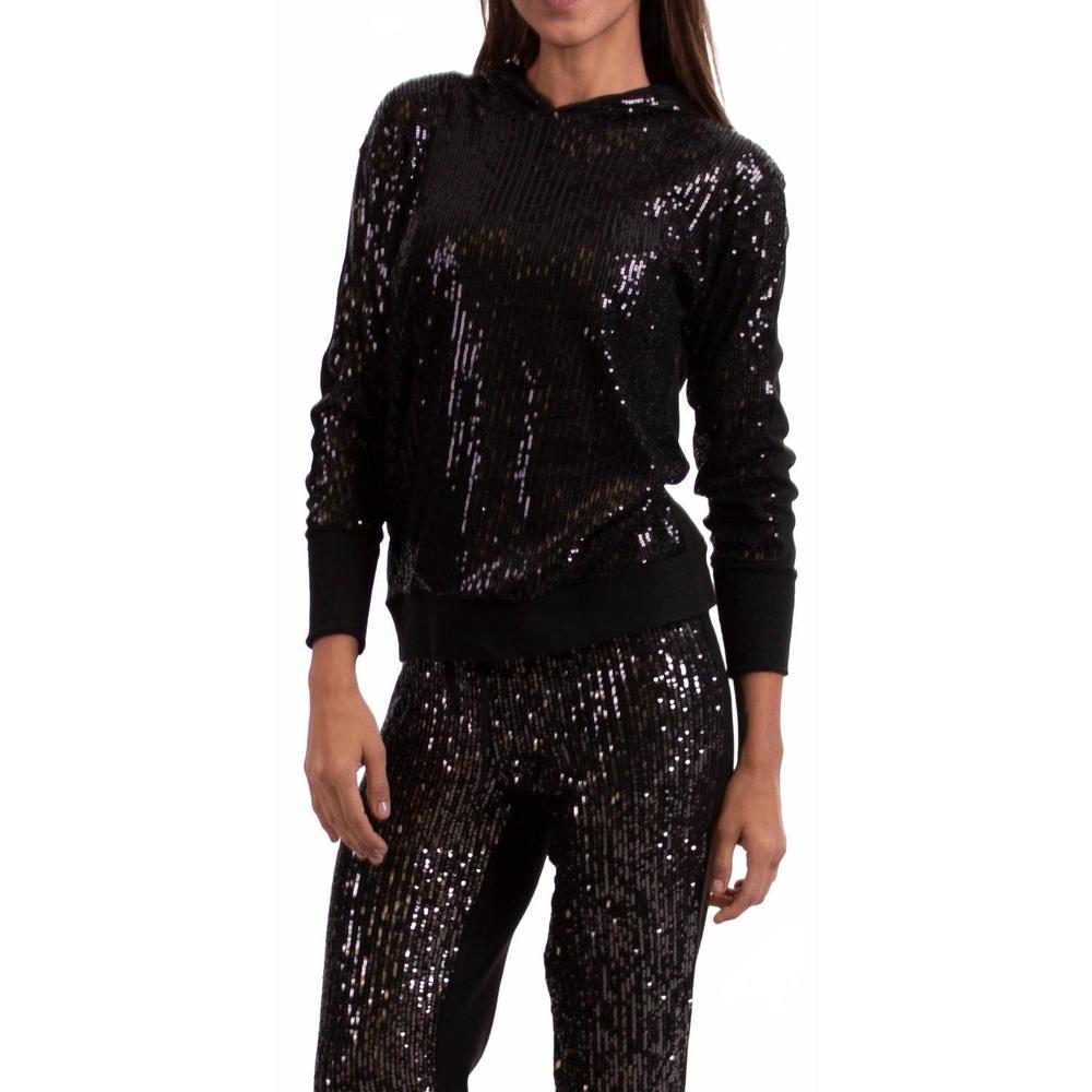 NEW GIGI MODA izabella long sleeve hoodie in black